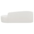 Divã Recamier Curvo Sala de Estar Recepção Inglaterra 150cm Lado Direito Bouclé Branco