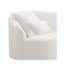 Divã Recamier Curvo Sala de Estar Recepção Inglaterra 150cm Lado Direito Bouclé Branco