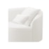 Divã Recamier Curvo Sala de Estar Recepção Inglaterra 150cm Lado Esquerdo Bouclé Branco