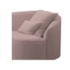 Divã Recamier Curvo Sala de Estar Recepção Inglaterra 150cm Lado Esquerdo Bouclé Rose