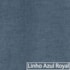 Divã Recamier Curvo Sala de Estar Recepção Inglaterra 150cm Lado Esquerdo Linho Azul Royal