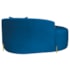 Divã Recamier Curvo Sala de Estar Recepção Inglaterra 150cm Pés Metal Dourado Lado Esquerdo Linho Azul Royal