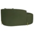 Divã Recamier Curvo Sala de Estar Recepção Inglaterra 150cm Pés Metal Dourado Lado Esquerdo Linho Verde