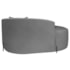 Divã Recamier Curvo Sala de Estar Recepção Inglaterra 150cm Pés Metal Preto Esquerdo Bouclé Cinza