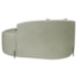 Divã Recamier Curvo Sala de Estar Recepção Inglaterra 150cm Pés Metal Preto Lado Direito Bouclé Verde Oliva