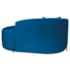 Divã Recamier Curvo Sala de Estar Recepção Inglaterra 150cm Pés Metal Preto Lado Direito Linho Azul Royal