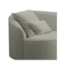 Divã Recamier Curvo Sala de Estar Recepção Inglaterra 180cm Lado Direito Bouclé Verde Oliva