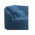 Divã Recamier Curvo Sala de Estar Recepção Inglaterra 180cm Lado Direito Linho Azul Royal