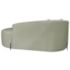Divã Recamier Curvo Sala de Estar Recepção Inglaterra 180cm Pés Metal Preto Lado Direito Bouclé Verde Oliva