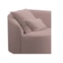 Divã Recamier Curvo Sala de Estar Recepção Inglaterra 200cm Lado Direito Bouclé Rose