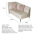 Diva Recamier Heitor 140cm Lado Direito Linho Bege - Amarena Móveis