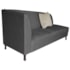 Diva Recamier Heitor 140cm Lado Direito Linho Cinza Escuro - Amarena Móveis