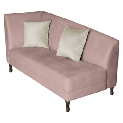 Diva Recamier Heitor 140cm Lado Direito Linho Rosê - Amarena Móveis