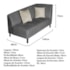 Diva Recamier Heitor 140cm Lado Esquerdo Linho Cinza Escuro - Amarena Móveis