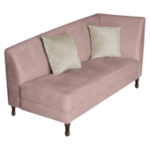Diva Recamier Heitor 140cm Lado Esquerdo Linho Rosê - Amarena Móveis