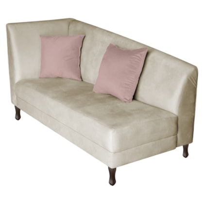 Diva Recamier Heitor 160cm Lado Direito Linho Bege - Amarena Móveis