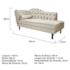 Diva Recamier Juliana 130cm Lado Direito Linho Bege - Amarena Móveis