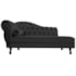 Diva Recamier Juliana 130cm Lado Direito Linho Cinza Escuro - Amarena Móveis