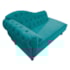 Diva Recamier Juliana 130cm Lado Direito Suede Azul Turquesa - Amarena Móveis