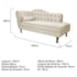Diva Recamier Juliana 130cm Lado Direito Suede Bege - Amarena Móveis