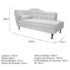 Diva Recamier Juliana 130cm Lado Direito Suede Branco - Amarena Móveis
