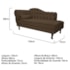 Diva Recamier Juliana 130cm Lado Direito Suede Marrom - Amarena Móveis