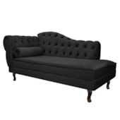 Diva Recamier Juliana 130cm Lado Direito Suede Preto - Amarena Móveis