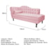 Diva Recamier Juliana 130cm Lado Direito Suede Rosa Bebê - Amarena Móveis