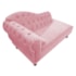 Diva Recamier Juliana 130cm Lado Direito Suede Rosa Bebê - Amarena Móveis