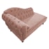 Diva Recamier Juliana 130cm Lado Direito Suede Rosê - Amarena Móveis