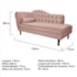 Diva Recamier Juliana 130cm Lado Direito Suede Rosê - Amarena Móveis