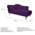 Diva Recamier Juliana 130cm Lado Direito Suede Roxo - Amarena Móveis