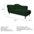 Diva Recamier Juliana 130cm Lado Direito Suede Verde - Amarena Móveis
