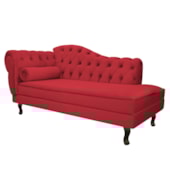 Diva Recamier Juliana 130cm Lado Direito Suede Vermelho - Amarena Móveis