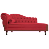 Diva Recamier Juliana 130cm Lado Direito Suede Vermelho - Amarena Móveis