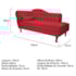 Diva Recamier Juliana 130cm Lado Direito Suede Vermelho - Amarena Móveis