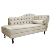 Diva Recamier Juliana 130cm Lado Esquerdo Linho Bege - Amarena Móveis