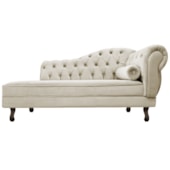 Diva Recamier Juliana 130cm Lado Esquerdo Linho Bege - Amarena Móveis