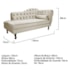 Diva Recamier Juliana 130cm Lado Esquerdo Linho Bege - Amarena Móveis