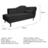 Diva Recamier Juliana 130cm Lado Esquerdo Linho Cinza Escuro - Amarena Móveis