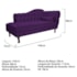 Diva Recamier Juliana 130cm Lado Esquerdo Suede Roxo - Amarena Móveis