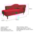 Diva Recamier Juliana 130cm Lado Esquerdo Suede Vermelho - Amarena Móveis