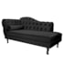 Divã Recamier Juliana Lado Direito 120 cm Linho Preto - Amarena Móveis