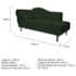 Divã Recamier Juliana Lado Direito 120 cm Linho Verde - Amarena Móveis