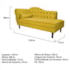 Divã Recamier Juliana Lado Direito 120 cm Suede Amarelo - Amarena Móveis