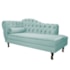 Divã Recamier Juliana Lado Direito 120 cm Suede Azul Tiffany - Amarena Móveis