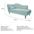 Divã Recamier Juliana Lado Direito 120 cm Suede Azul Tiffany - Amarena Móveis