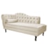Divã Recamier Juliana Lado Direito 120 cm Suede Bege - Amarnena Móveis
