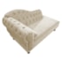 Divã Recamier Juliana Lado Direito 120 cm Suede Bege - Amarnena Móveis