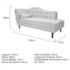 Divã Recamier Juliana Lado Direito 120 cm Suede Branco - Amarena Móveis